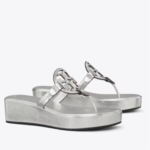 Elegant Silver Platform Sandals